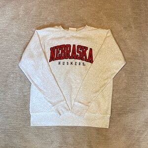 Champion Nebraska Huskers Gray Crewneck Sweater